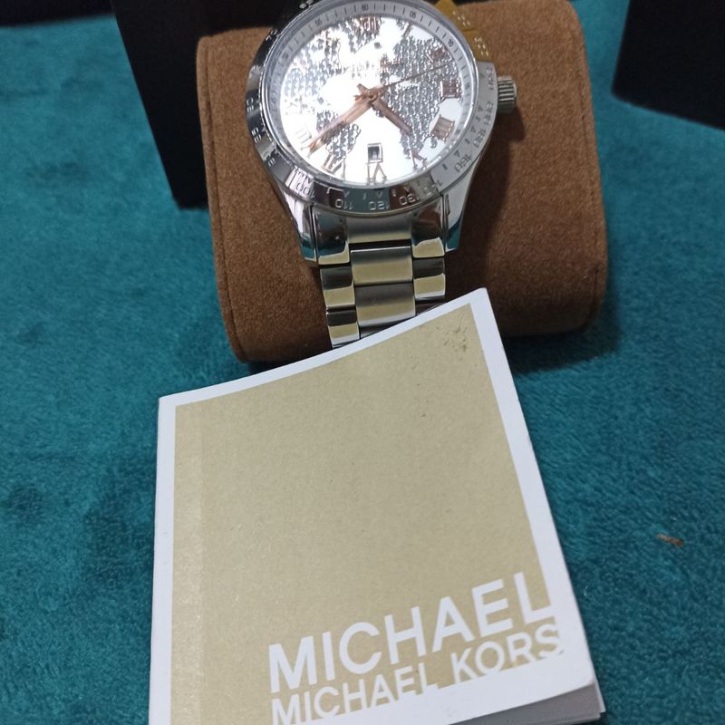Relógio Michael Kors Cor Prata Feminino Original Usado Michael