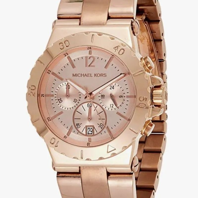 Relogio michael best sale kors ouro rose