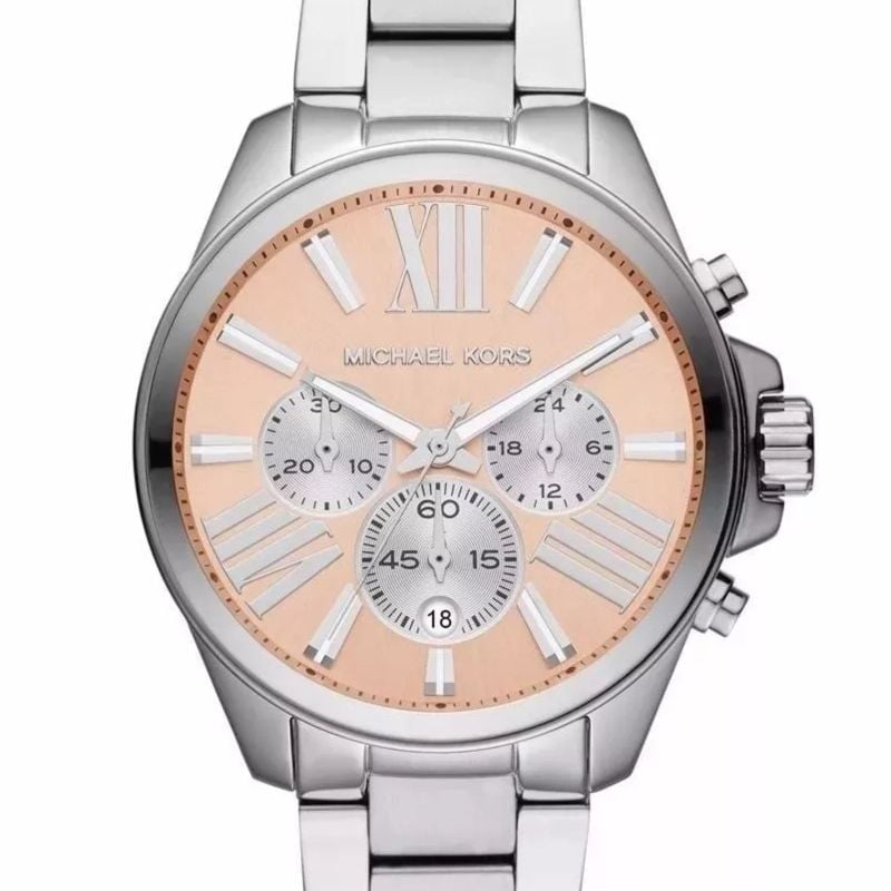 Relogio michael kors feminino hot sale prata