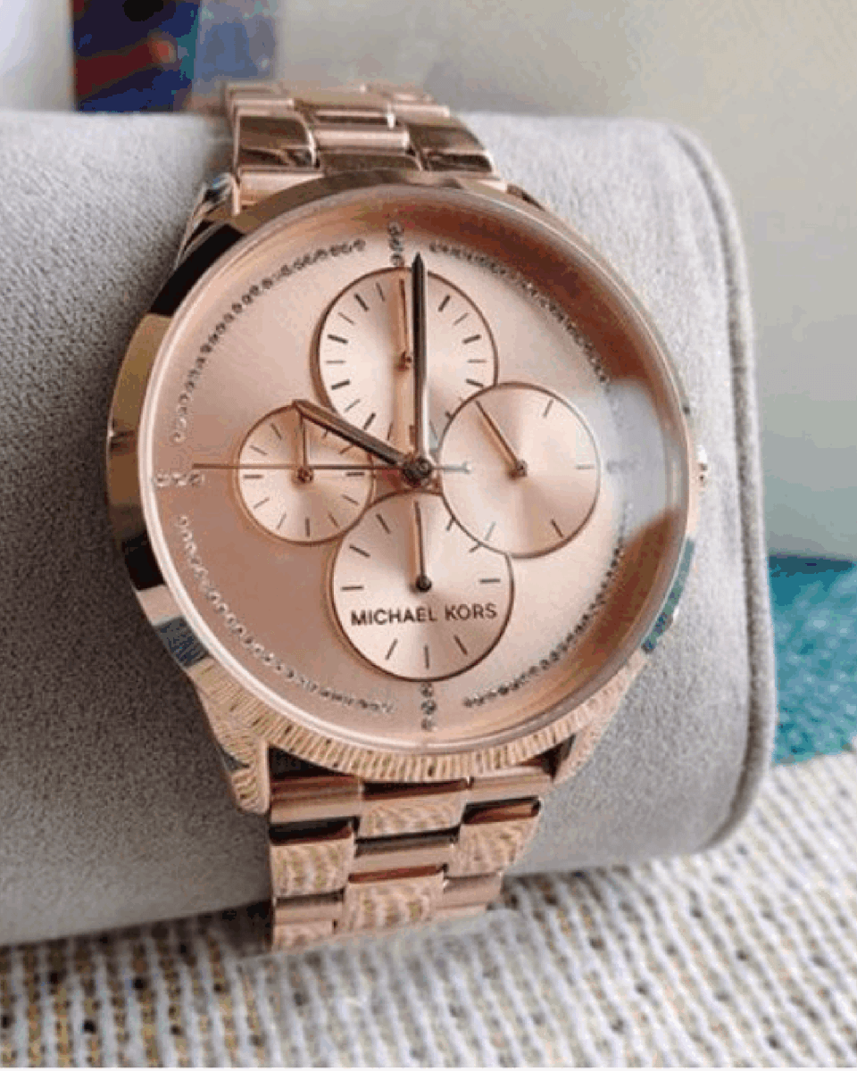 Relógio Michael Kors Mk6521 Rosê - com Todos Os Documentos | Relógio ...