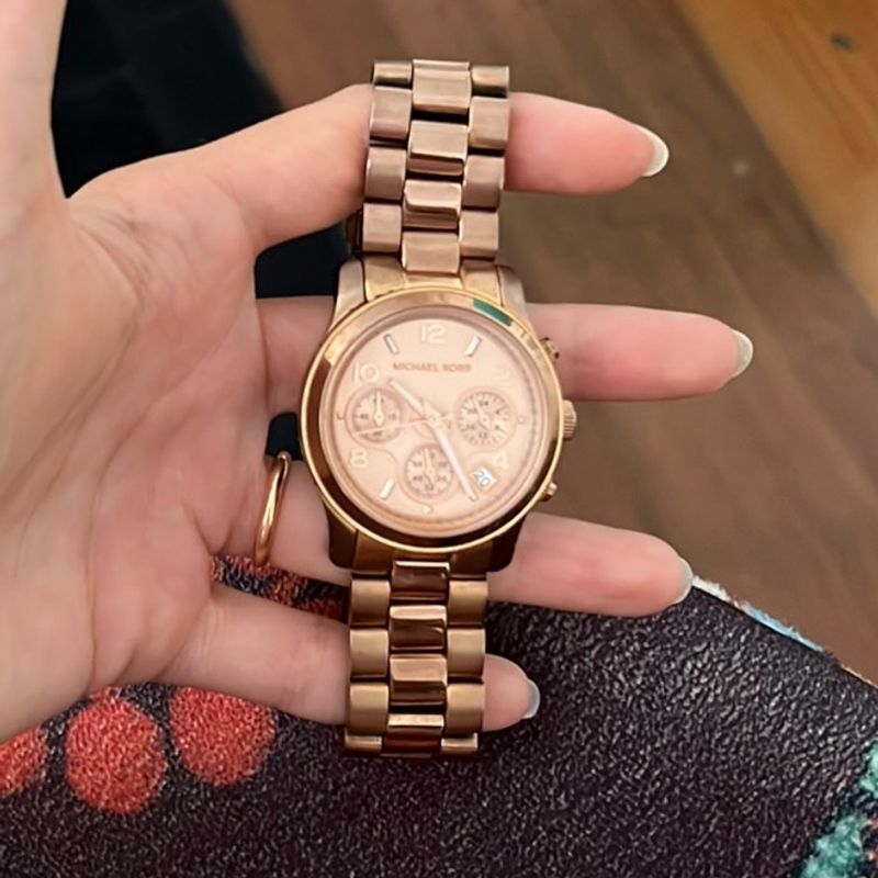 Michael kors relogio feminino hot sale rose