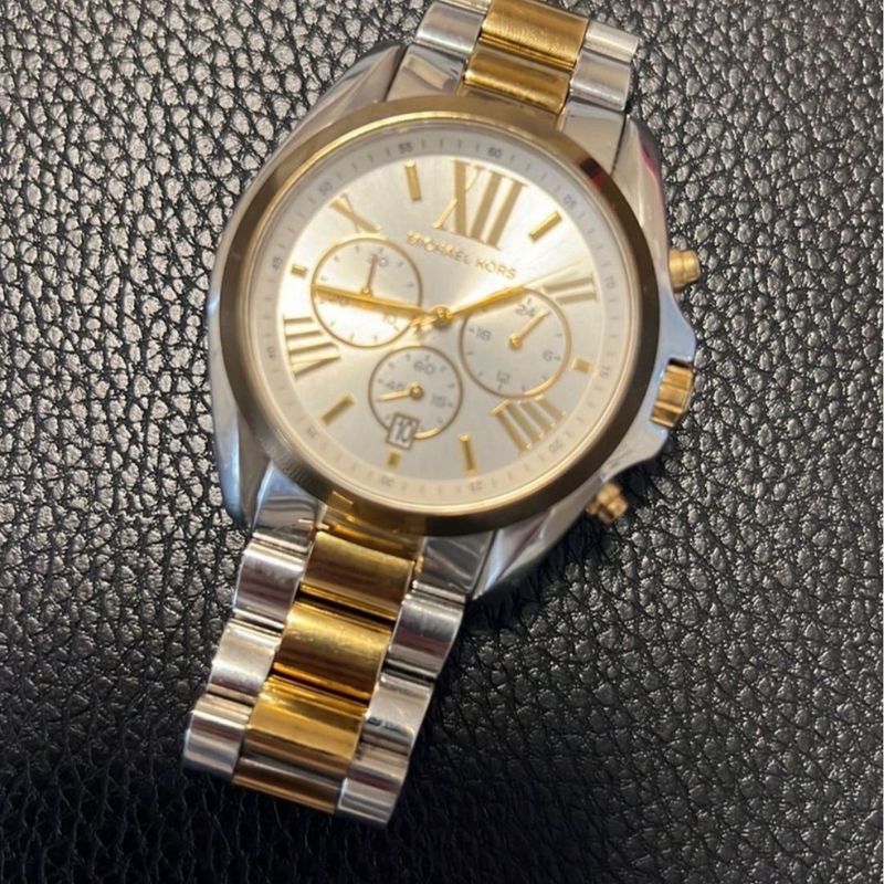 Relogio michael kors hot sale dourado e prata