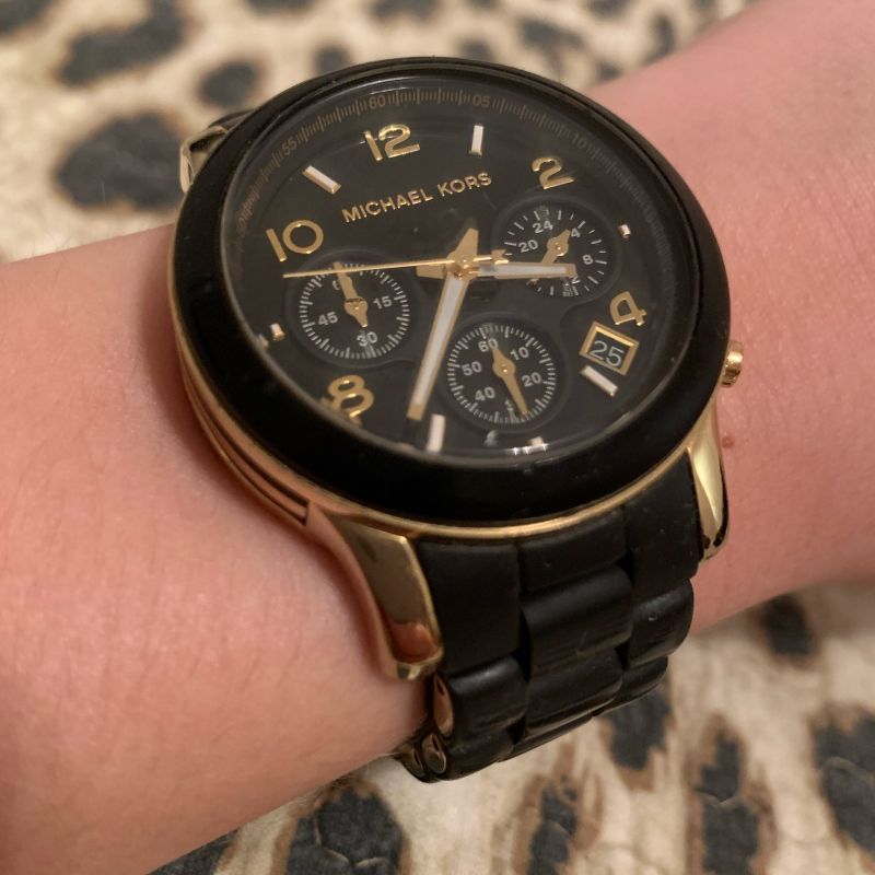 Michael kors relogio feminino hot sale preto