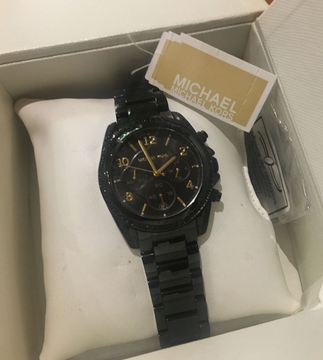 relogio preto michael kors