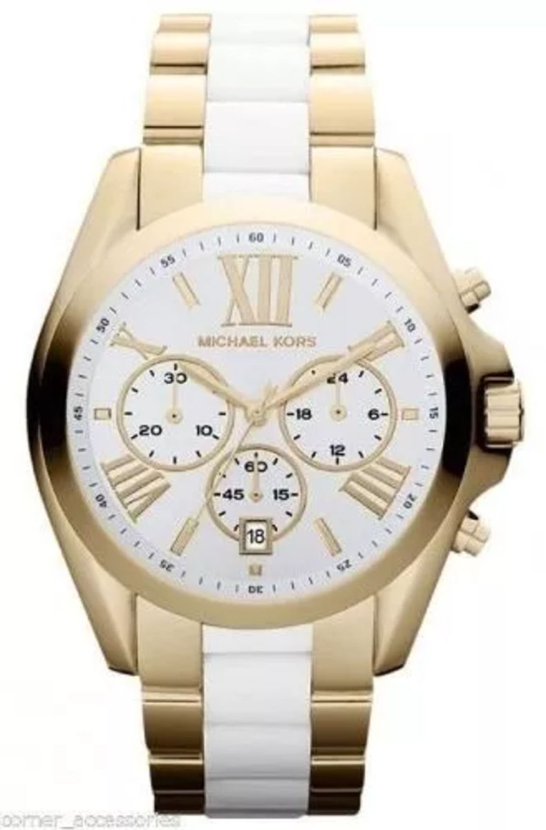 relogio branco michael kors