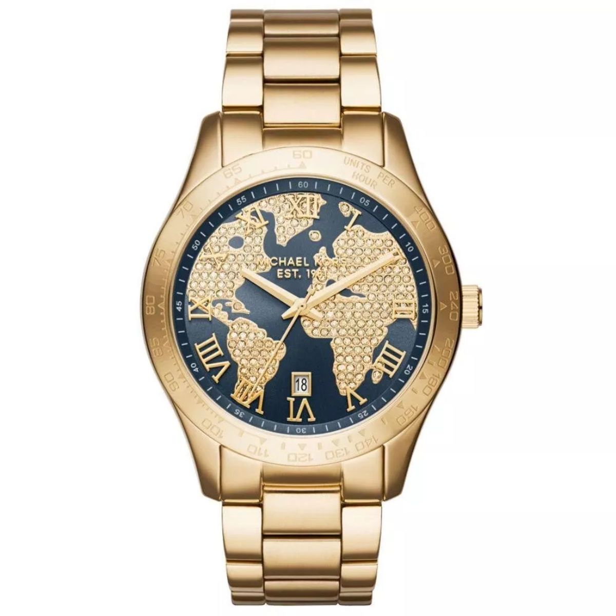 relogio feminino mk dourado