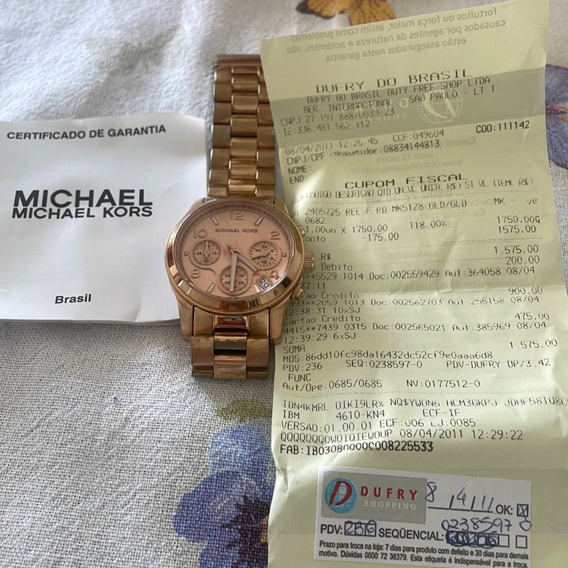 Relogio michael sale kors rose feminino