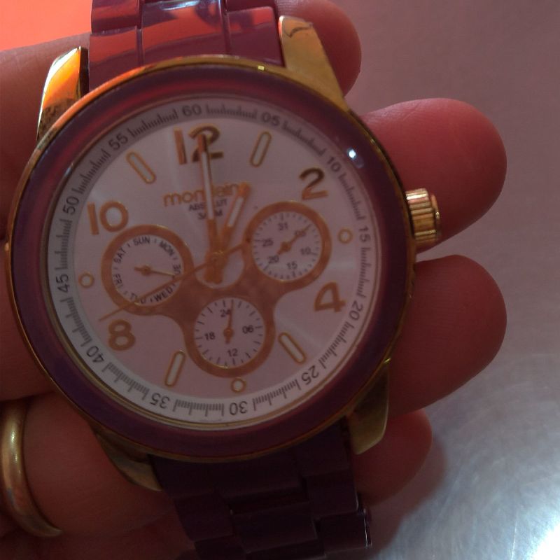 Relogio Mondaine Feminino Roxo com Dourado Multifunction 3 Atm Relogio Feminino Mondaine Usado 76819893 enjoei