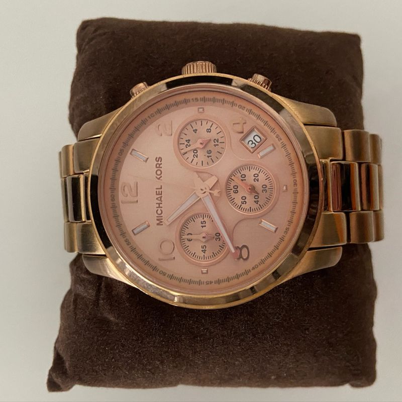 Relogio michael kors ouro 2024 rose