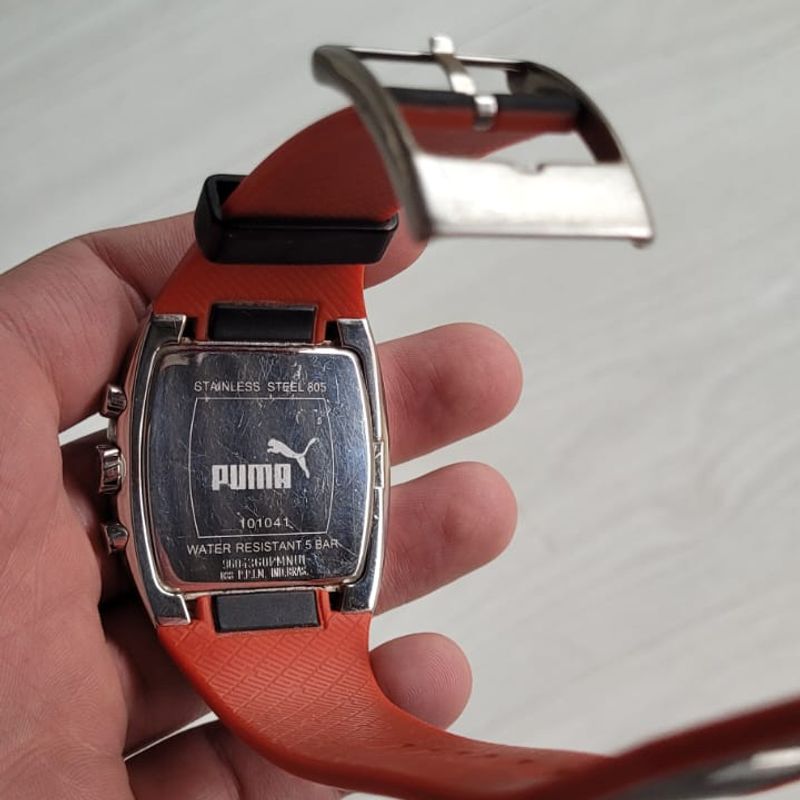 Relogio puma stainless steel sales 805 water resistant 5 bar