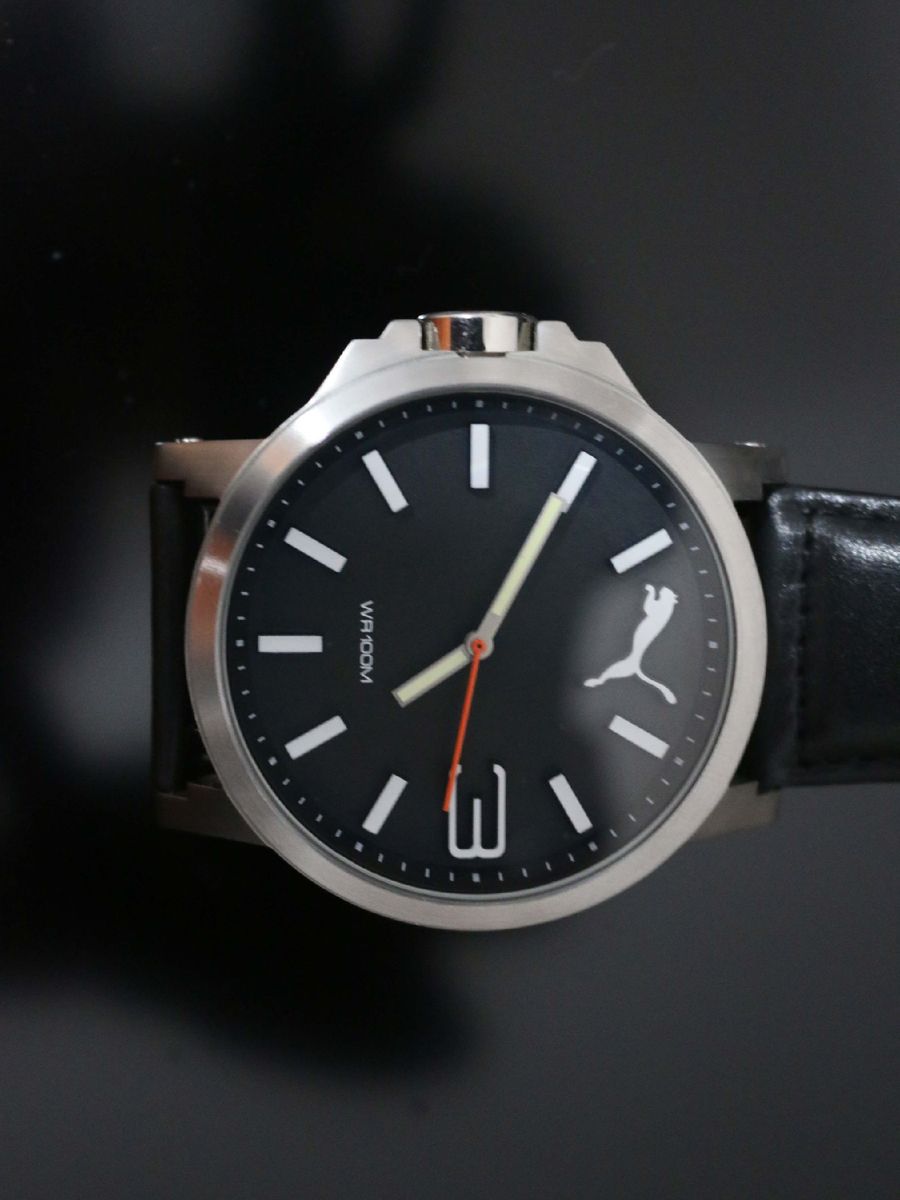 pulseira relogio puma couro