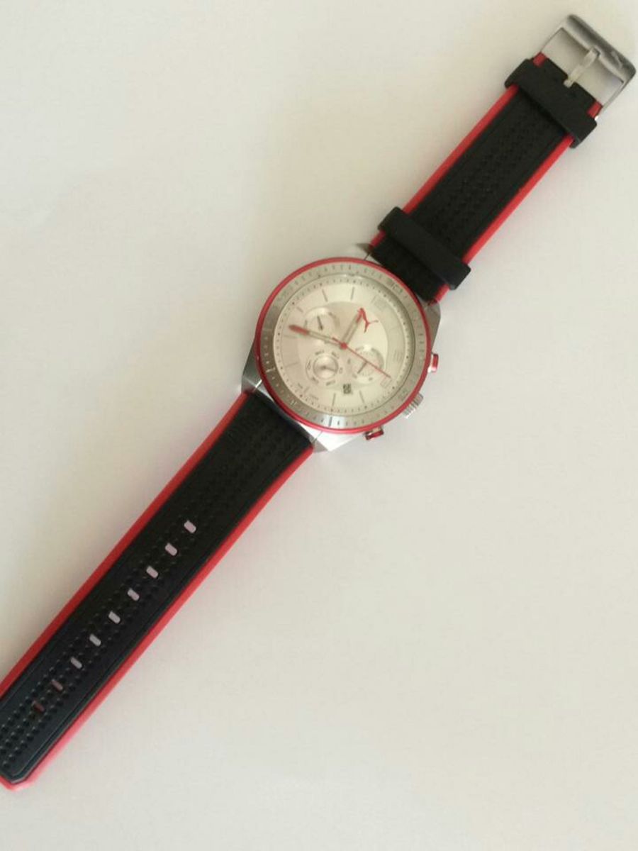 relogio puma vermelho