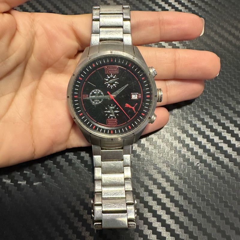 Relógio Puma Masculino Unissex Prata Original com Relógio  Masculino Puma Usado 109751204 enjoei