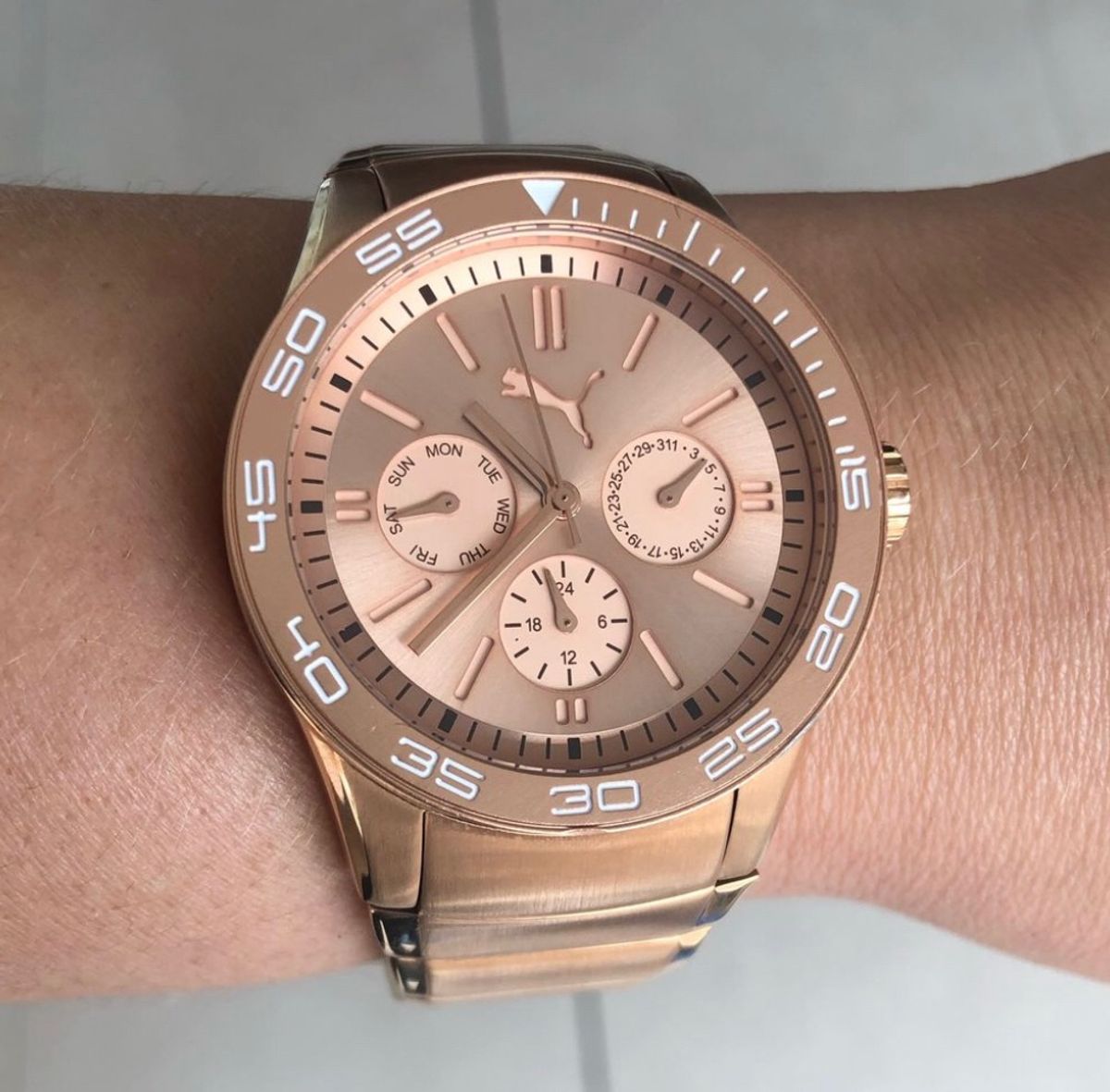 relogio puma rose