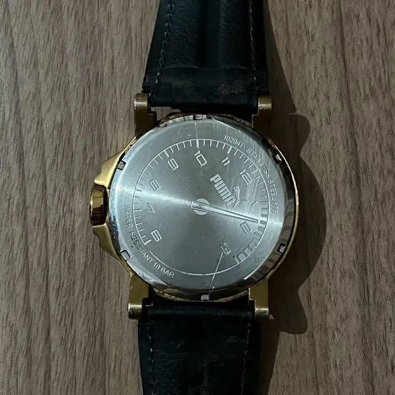 Relógio Puma Stainless Steel 805 Original Masculino Dourado Relógio  Masculino Puma Usado 110077023 enjoei