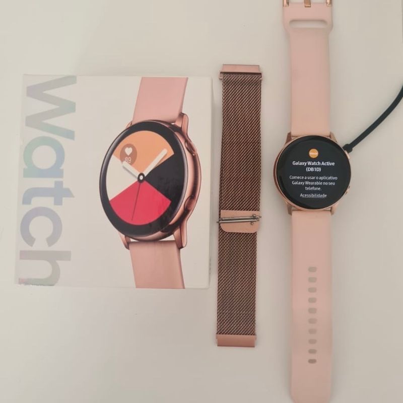 Smartwatch Samsung Galaxy Watch Active Rosê, Relógio Feminino Samsung  Usado 81736489