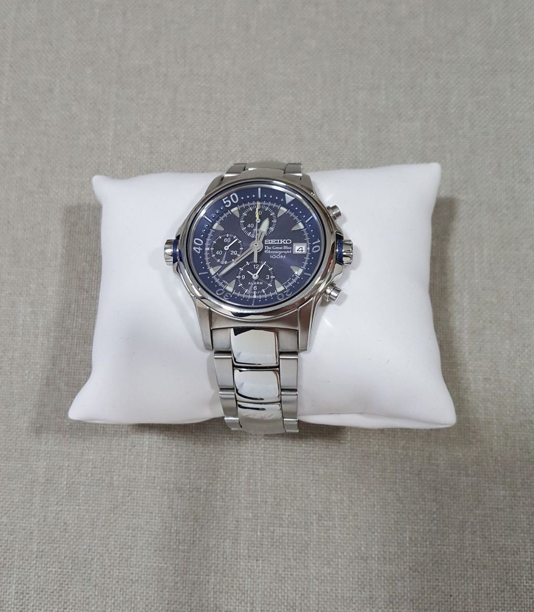 Seiko the great discount blue chronograph 100m