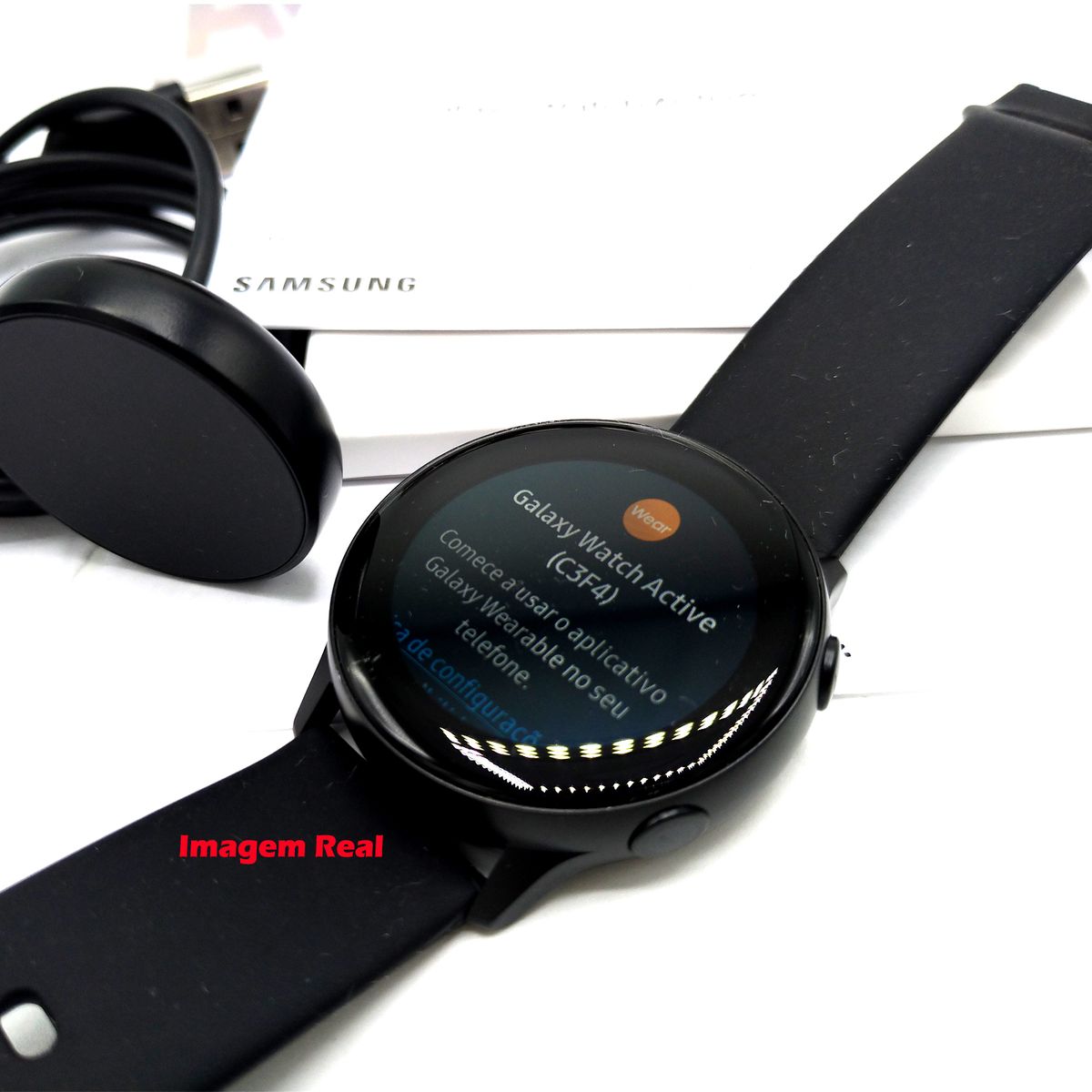 Relógio Smartwatch Samsung Active Smr500 Preto Zerado! Relógio