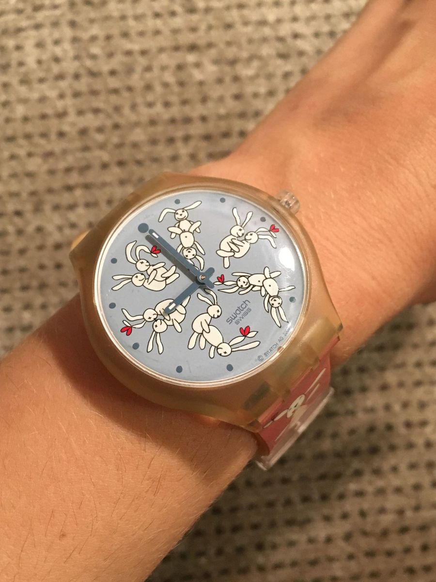 Swatch バニー スートラ希少品　swatch　BUNNY SUTRA Relógio Swatch Bunny Sutra | Relógio Feminino Swatch Usado