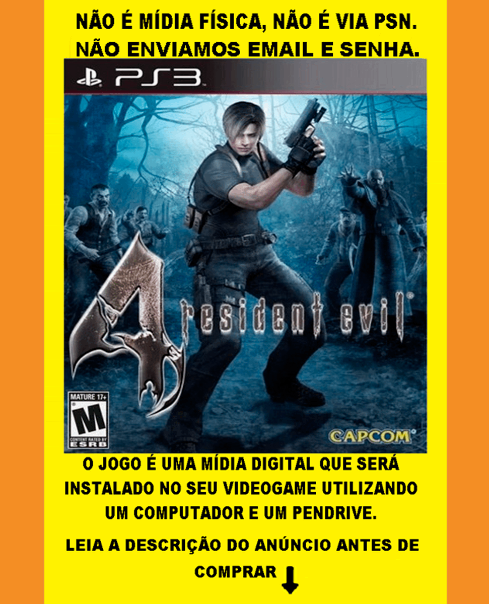 Resident Evil 4 Dublado Mídia Física Playstation 2