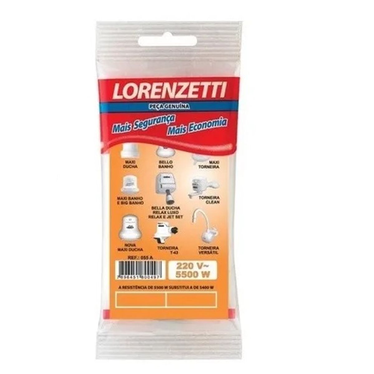 Resist ncia 220v 5500w Maxi Ducha Ref 055 A Lorenzetti Cacareco