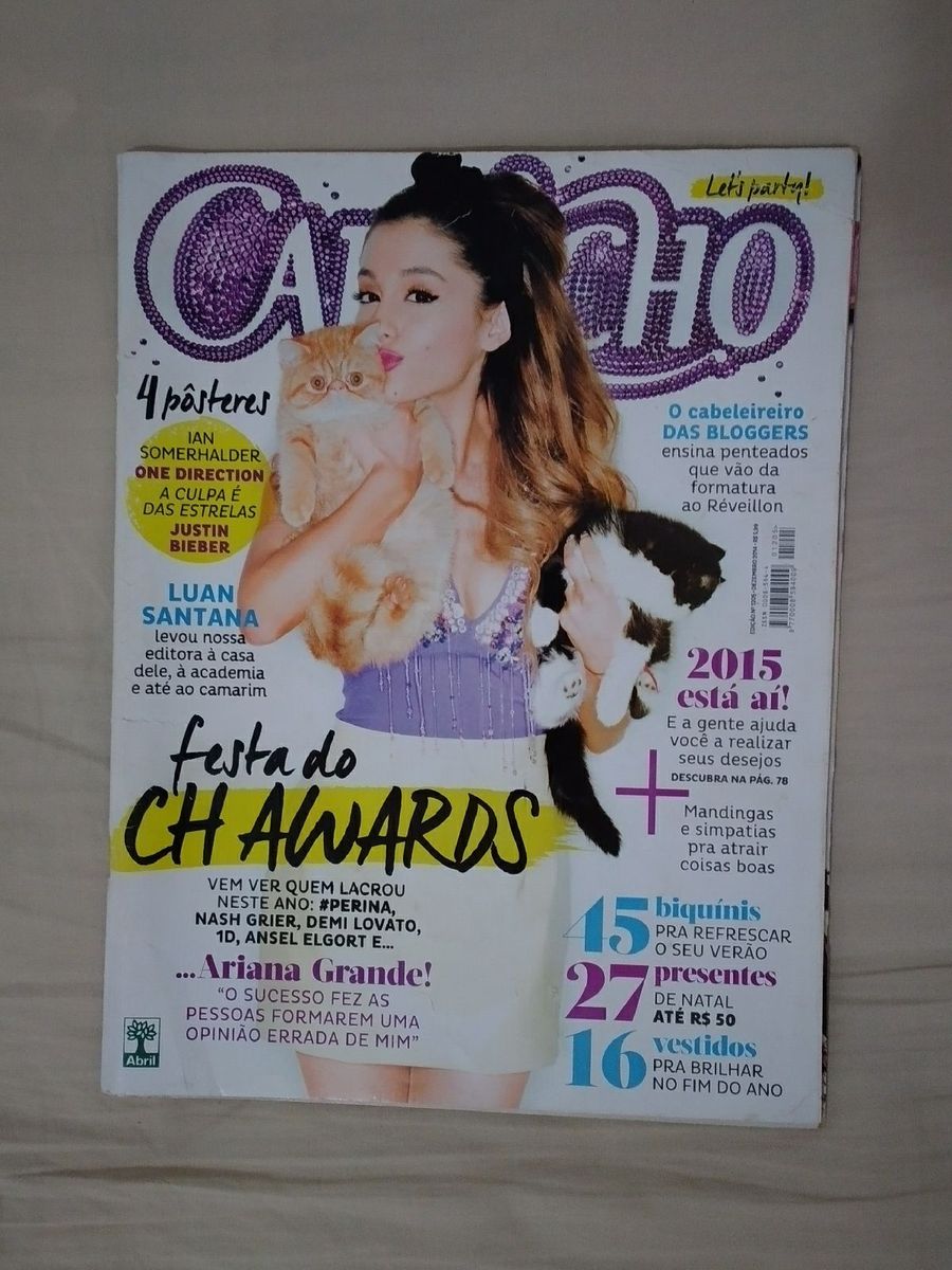 Revista Capricho Dezembro 2014 Ch Awards Ariana Grande 4 Pôsteres