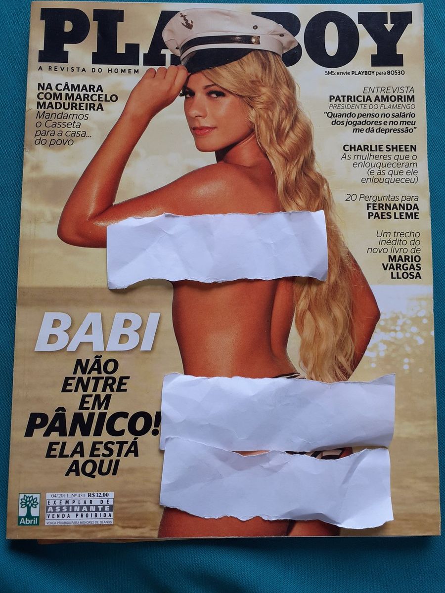 Revista Playboy Babi N Livro Playboy Usado Enjoei