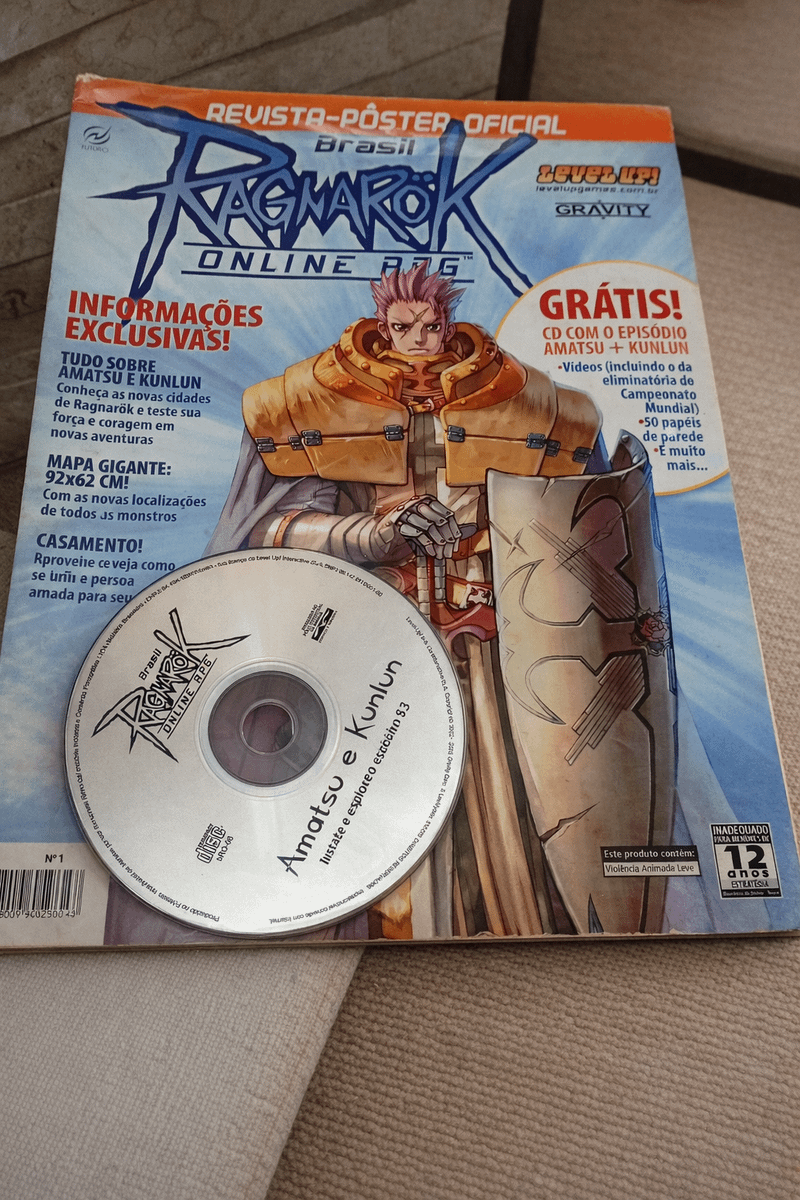 Revista Pôster Oficial Ragnarok Online Level Up! com Cd Amatsu e Kunlun ...