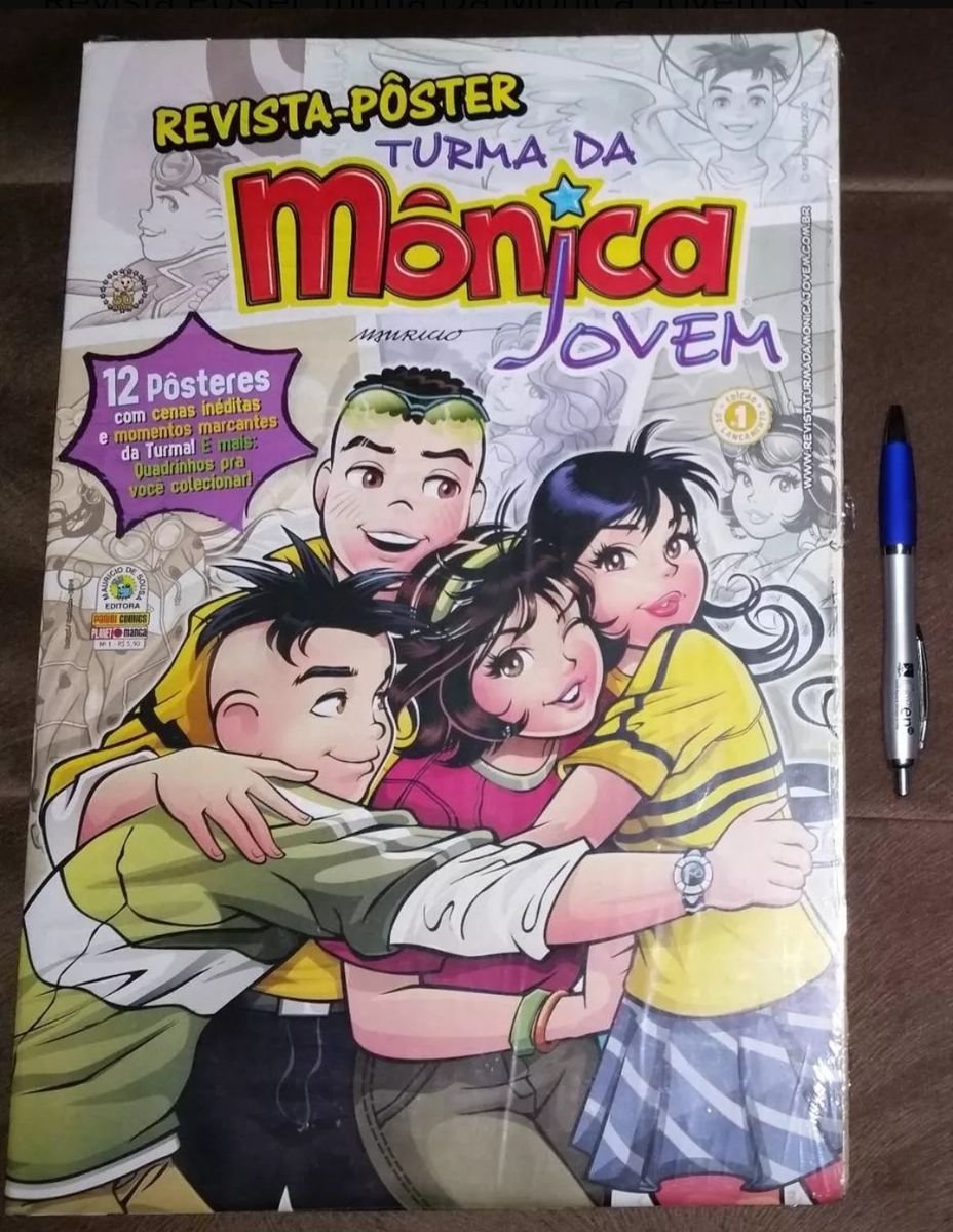 Revista Pôster Turma Da Mônica Jovem Número 1 12 Pôsteres 2010 Cacareco Panini Comics Usado 6553