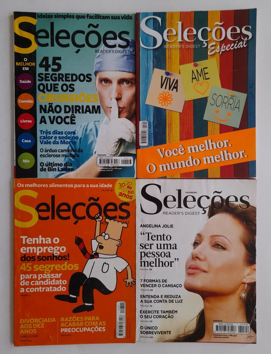 Revista Seleções do Readers Digest Lote 24 Exemplares | Livro Reader´S ...