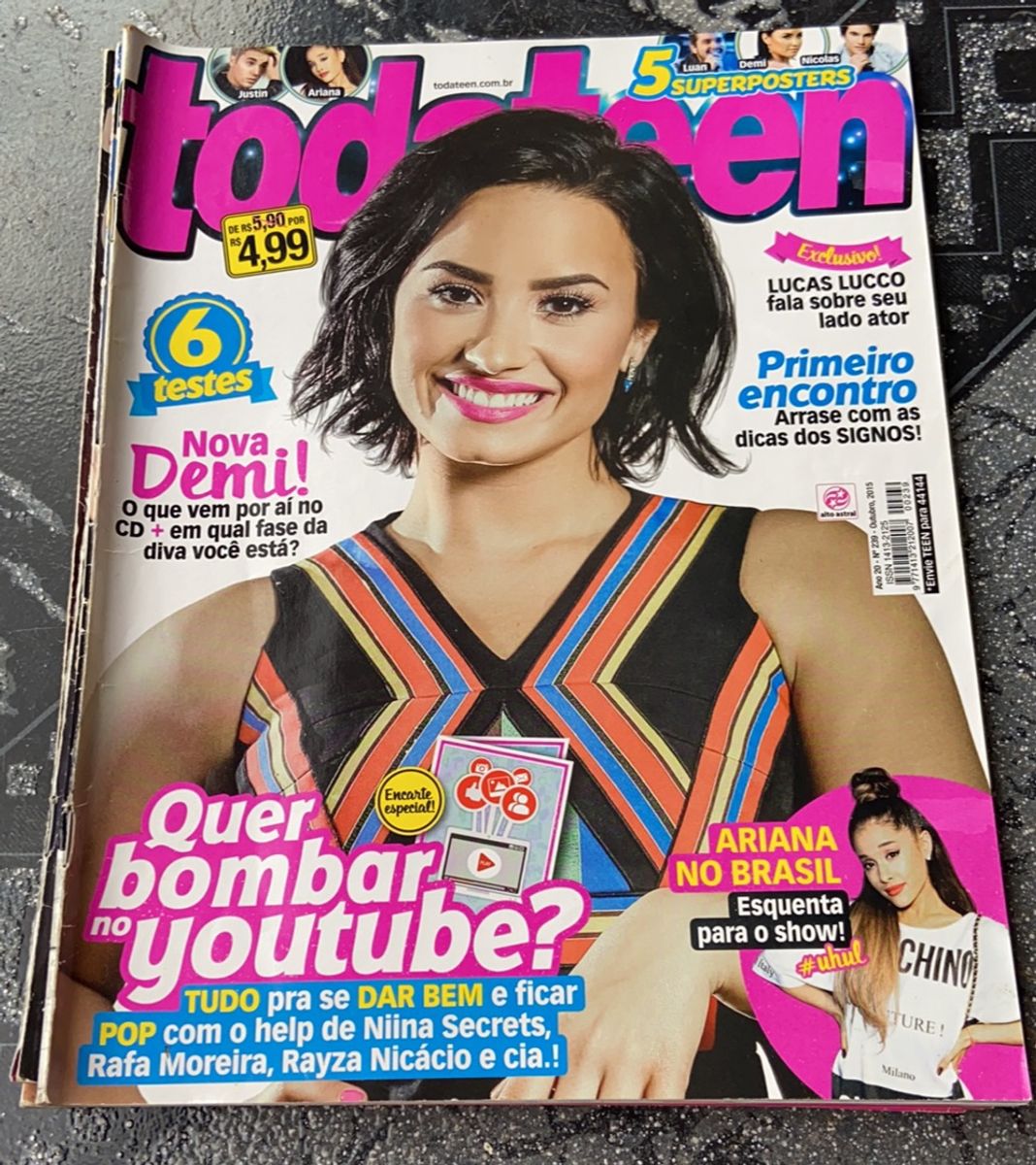 Revista Todateen Demi Lovato Livro Todateen Usado 72097131 Enjoei