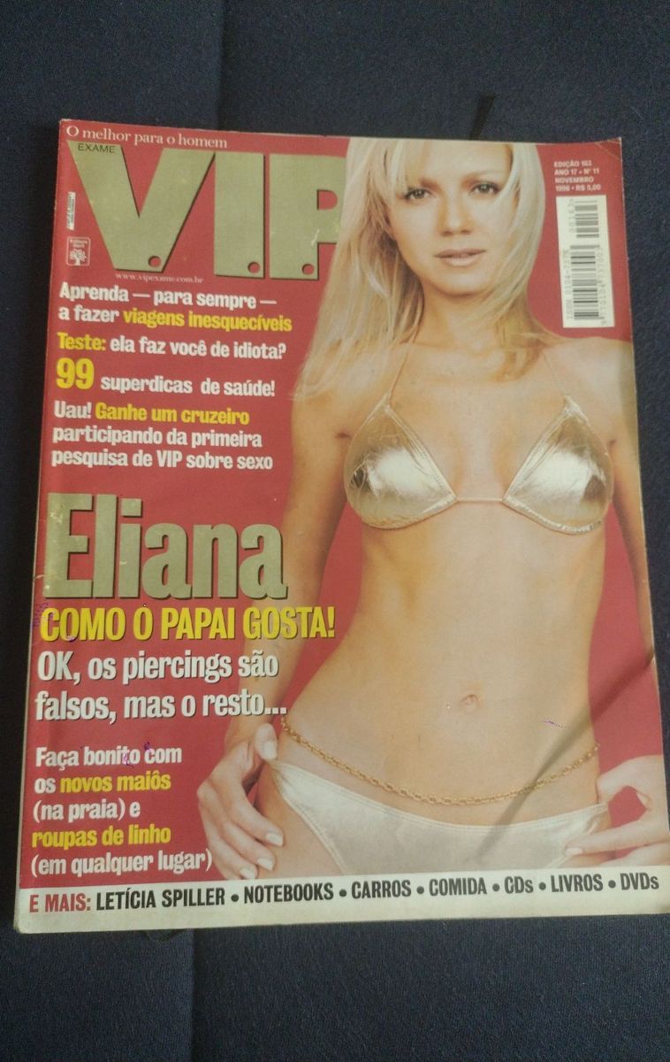 Revista Vip Eliana Novembro/1998 | Revista Vip Usado 105446891 | enjoei