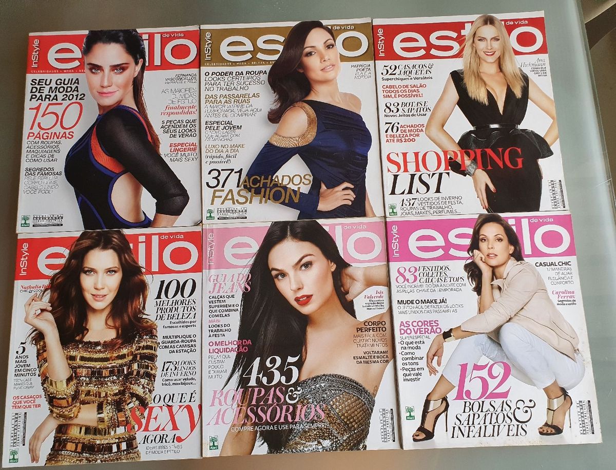 Revistas Estilo Ano 2012 Isis Valverde, Carolina Ferraz Etc (6 Edições ...
