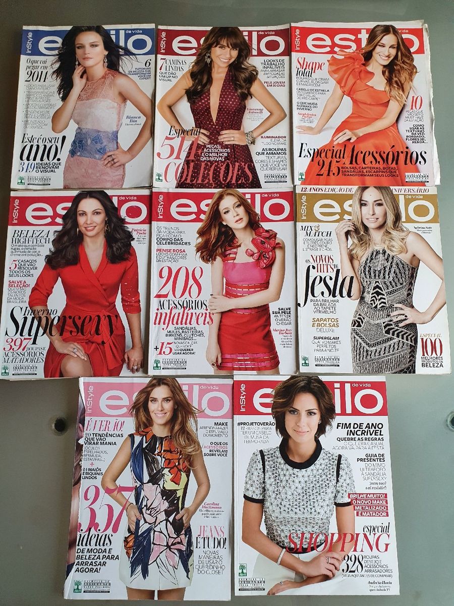 Revistas Estilo Ano 2014 Marina Ruy Barbosa, Sarah Jessica Parker Etc ...