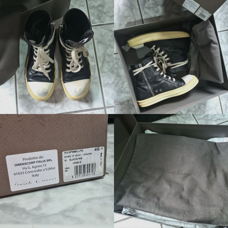 Rick Owens Ramones Mainline Original 40 Drkshdw Completo Usado