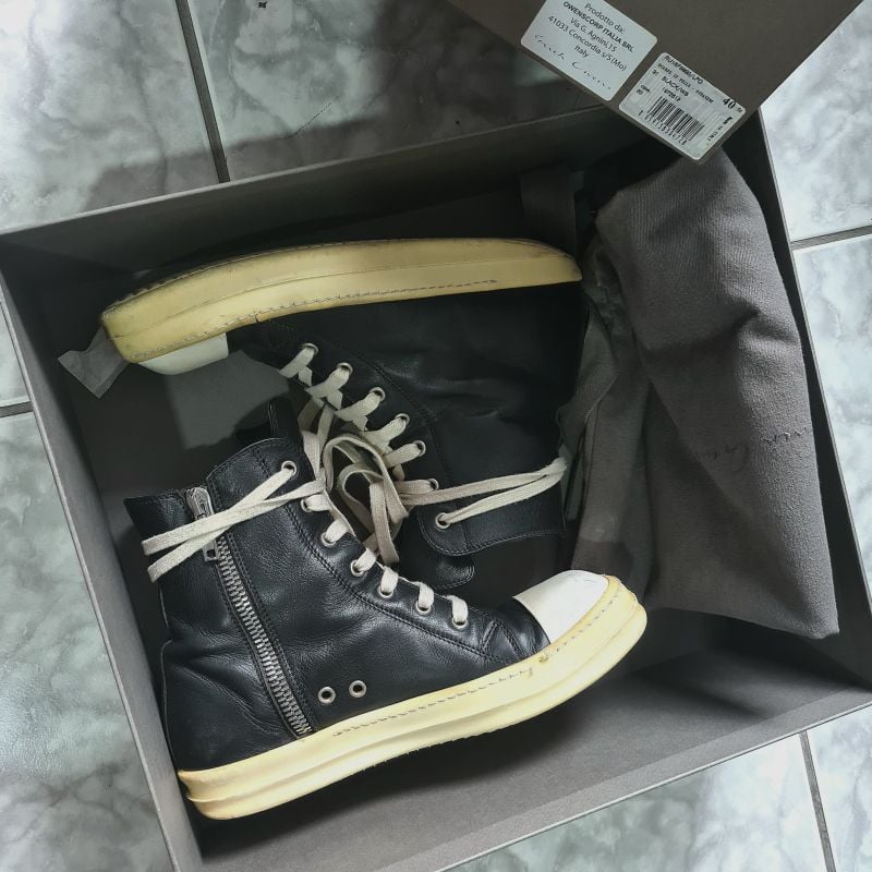Rick Owens Ramones Mainline Original 40 Drkshdw Completo Rick Owens Ramones Mainline Original 40 Drkshdw Completo