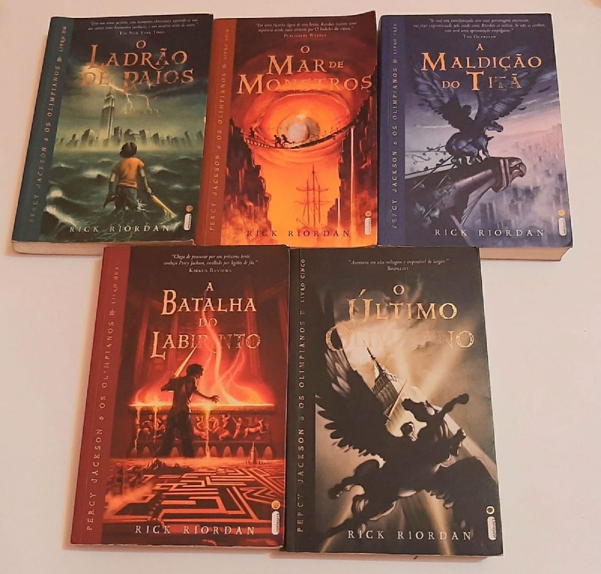 Rick Riordan Coleção Percy Jackson E Os Olimpianos 05 Volumes Editora Intrínseca Sendo