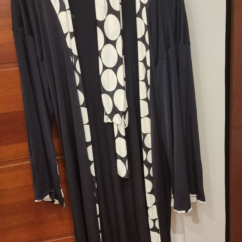 Robe Feminino Preto Microfibra Basic - Monthal Homewear
