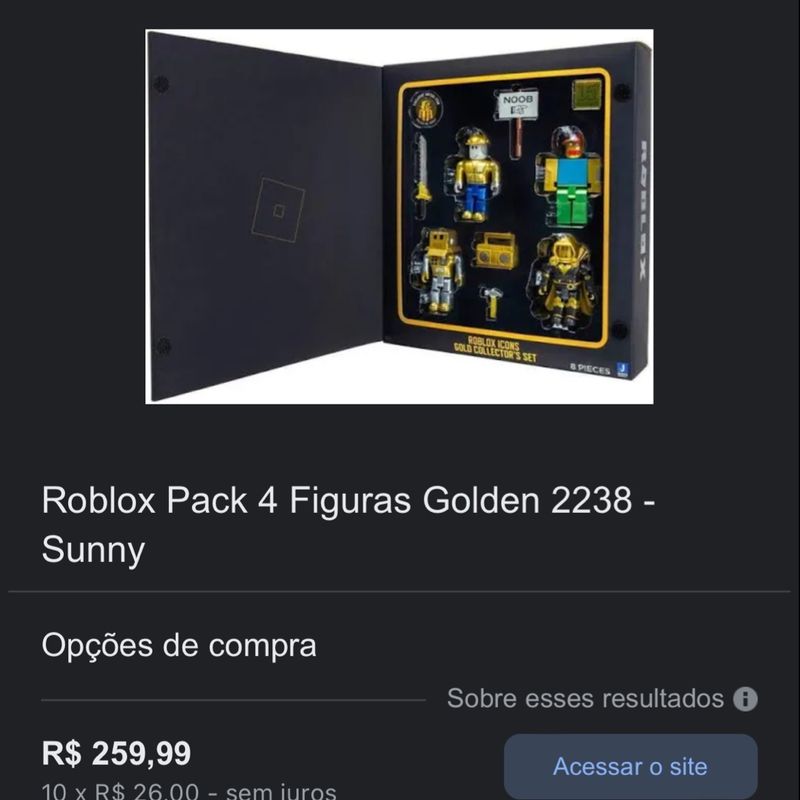 Bonecos Roblox Golden Collectors Pack 4 Figuras - Sunny - BRINKEDO