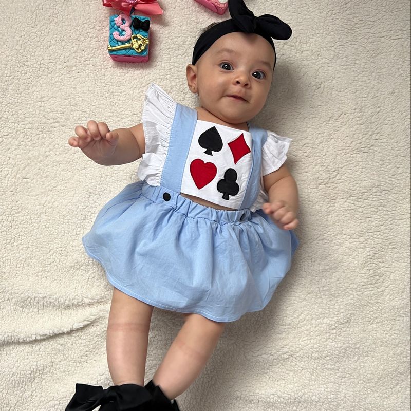 Roupa de bebe alice no pais hot sale das maravilhas