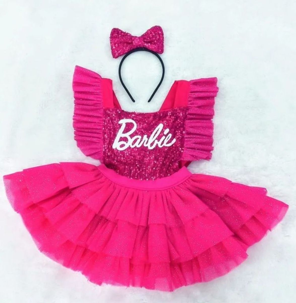 Romper Saia/Vestido Infantil Barbie Luxo Barbie Usado 107086050