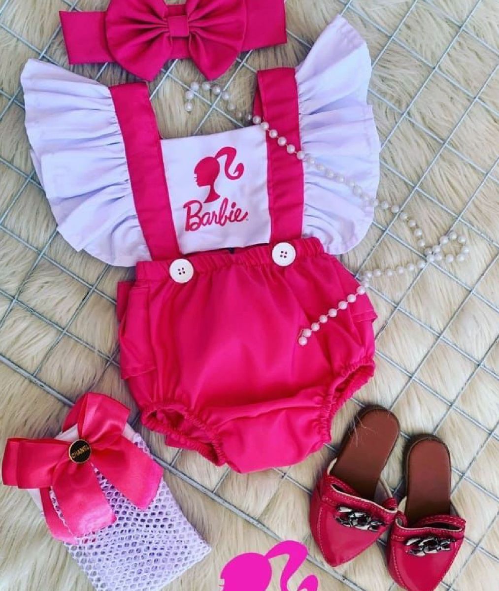 Romper Barbie 1 Ano | Roupa Infantil para Bebê Barbie Usado 86165636 |  enjoei