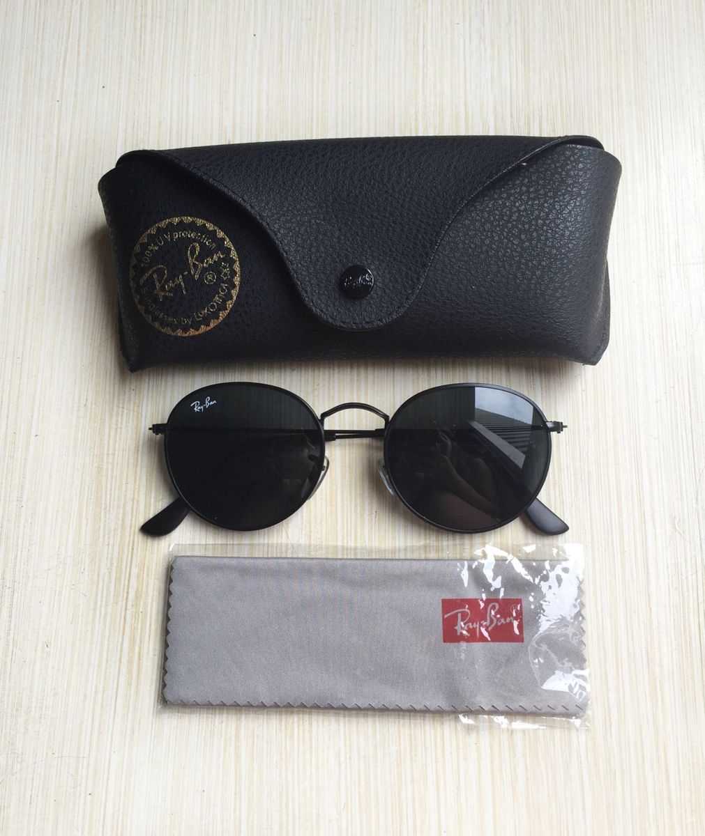 round preto - óculos ray ban