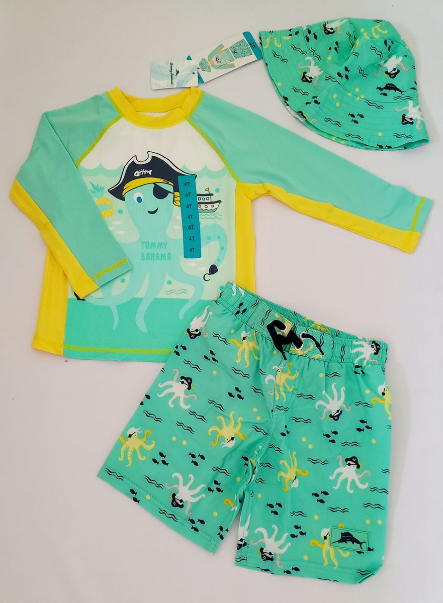 Roupa de best sale banho infantil menino