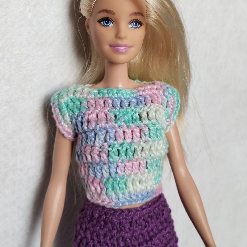 Roupa de Crochê para Boneca Barbie, Item Infantil Nunca Usado 87590862