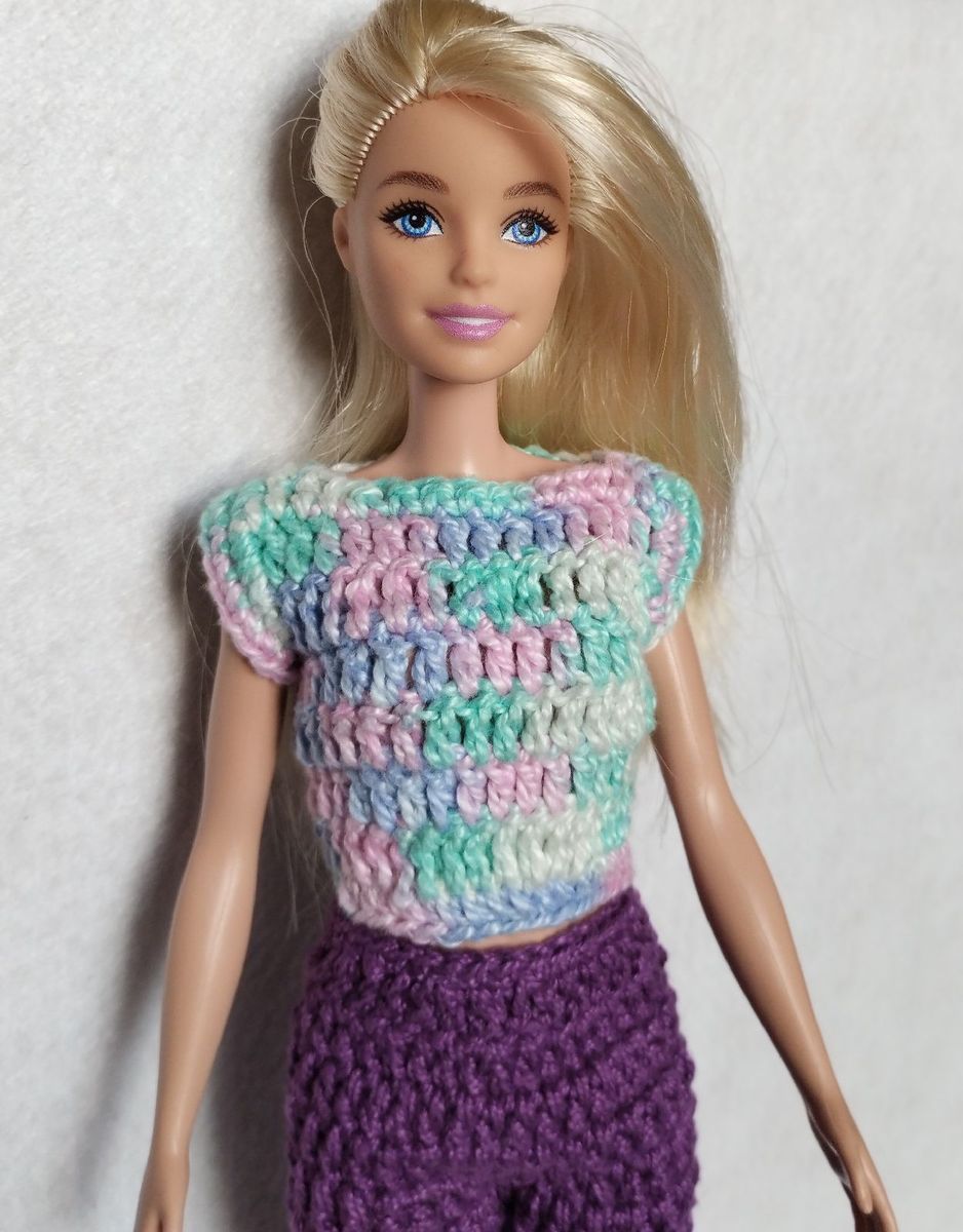 Roupinha Barbie em croche cores, Elo7 Produtos Especiais