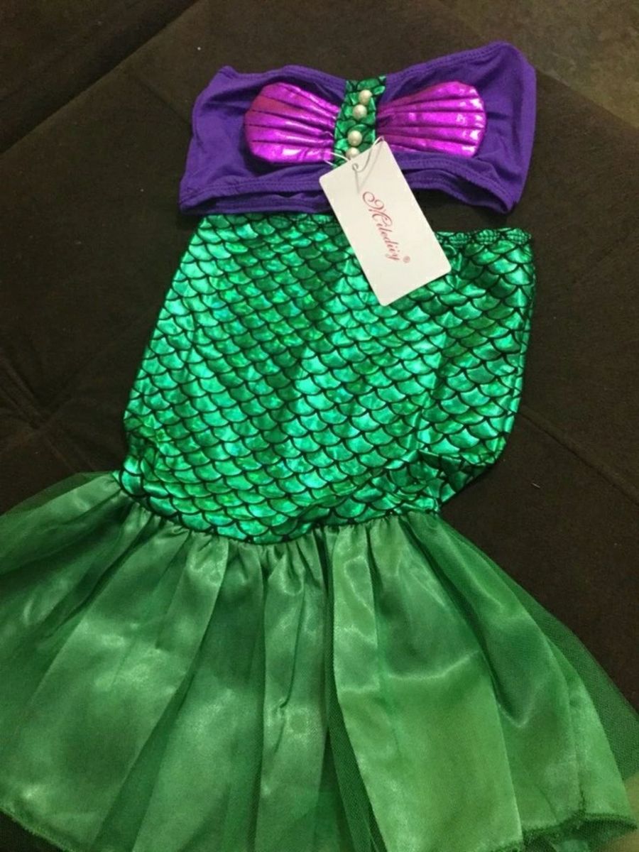 roupa infantil pequena sereia