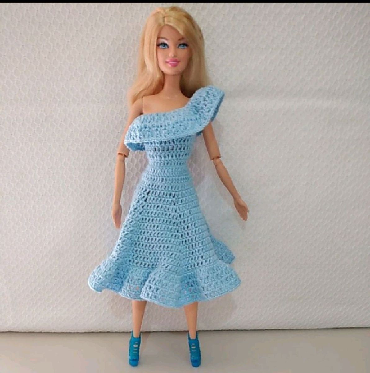 Roupas Barbie Crochê + Bolsa  Brinquedo Barbie Nunca Usado