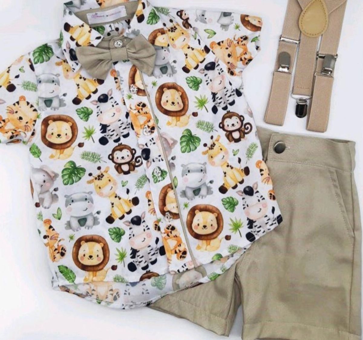 Roupa safari best sale 1 aninho