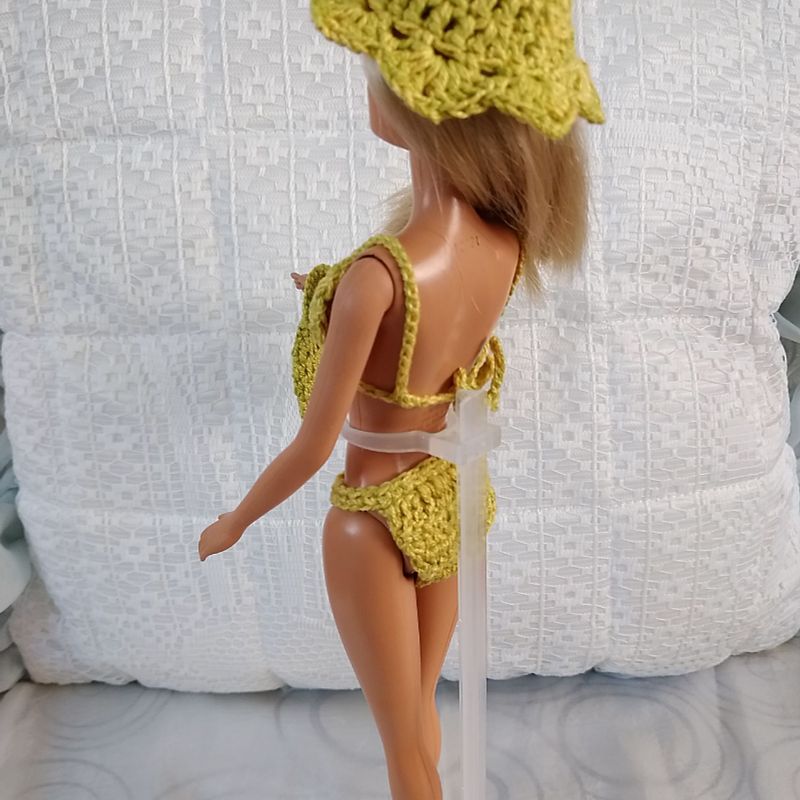 Roupa para Boneca Barbie Biquíni em Crochê